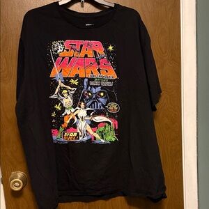 Star Wars Black Retro Comic Front Graphic Tee Size 3X